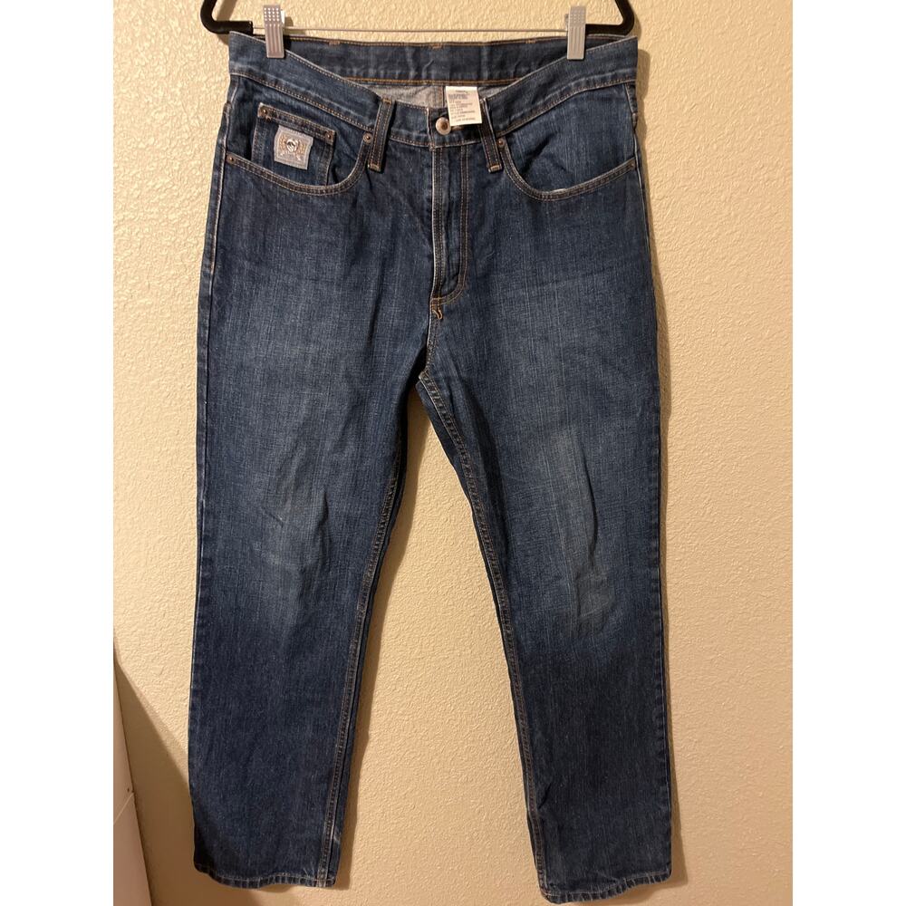 Cinch Men’s Straight Jeans in Dark Blue Denim